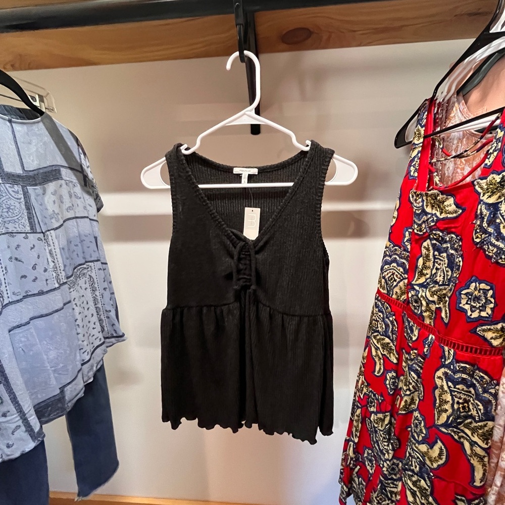 Maurices Black Ribbed Long Sleeve Top - Picture 7 of 7